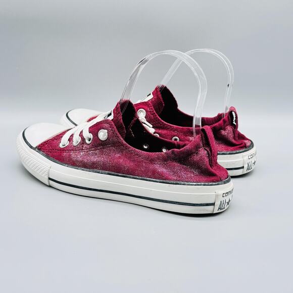 Converse Shoes Women 7 Red Chuck Taylor All Star Shoreline Slip Low Top Sneakers - Picture 6 of 12